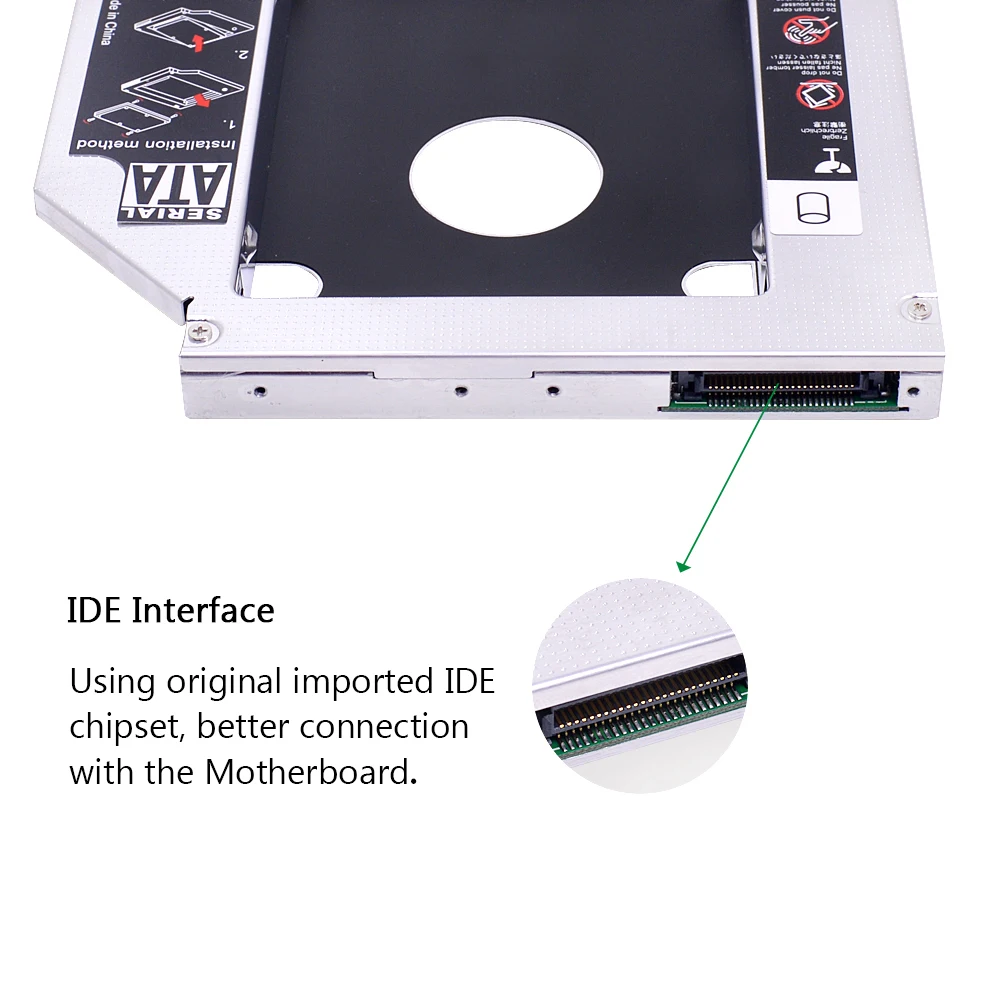 CHIPAL Aluminum SATA to PATA IDE 2nd HDD Caddy 12 7 мм для 2 5 &quotSATA 3 0 чехол SSD корпус ноутбука DVD ROM Optical
