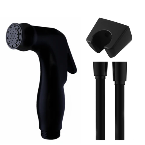TL1003-Set1 TULEX черный Туалет Биде ручной опрыскиватель душевая головка Shattaf гигиенический запорный опрыскиватель аксессуары для ванной комнаты - Цвет: TL1003-Set1