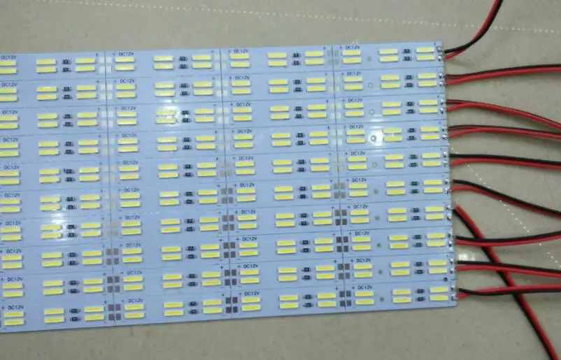 Двухрядная Светодиодная лента, 8520 SMD, жесткий светильник 50 см, 12 В постоянного тока, 120 светодиодов/м, 0,5 м, 60 светодиодов