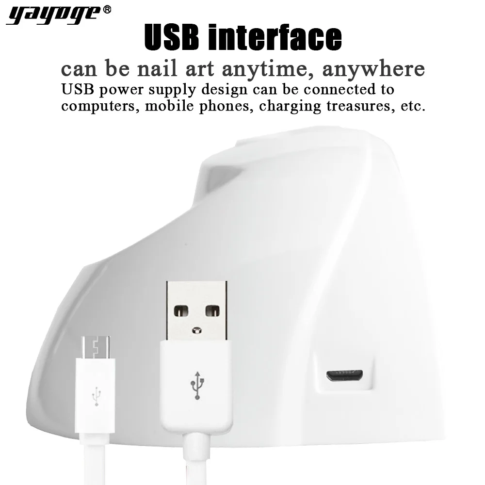 Yayoge 18W Mini Portable Nail Lamp USB Charge Nail Dryer 60s Timer LED UV Light Fast Dry Gel Poly | Красота и здоровье