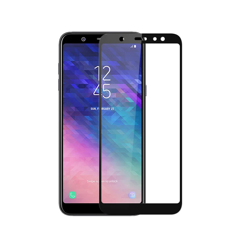 2.5D Закаленное стекло для Samsung Galaxy J6 A6 A8 Plus J8 J4 J7 2018 Защитная стеклянная пленка