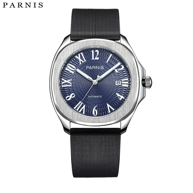 Повседневные мужские часы Parnis 38 5 мм золотой чехол автоматические механические