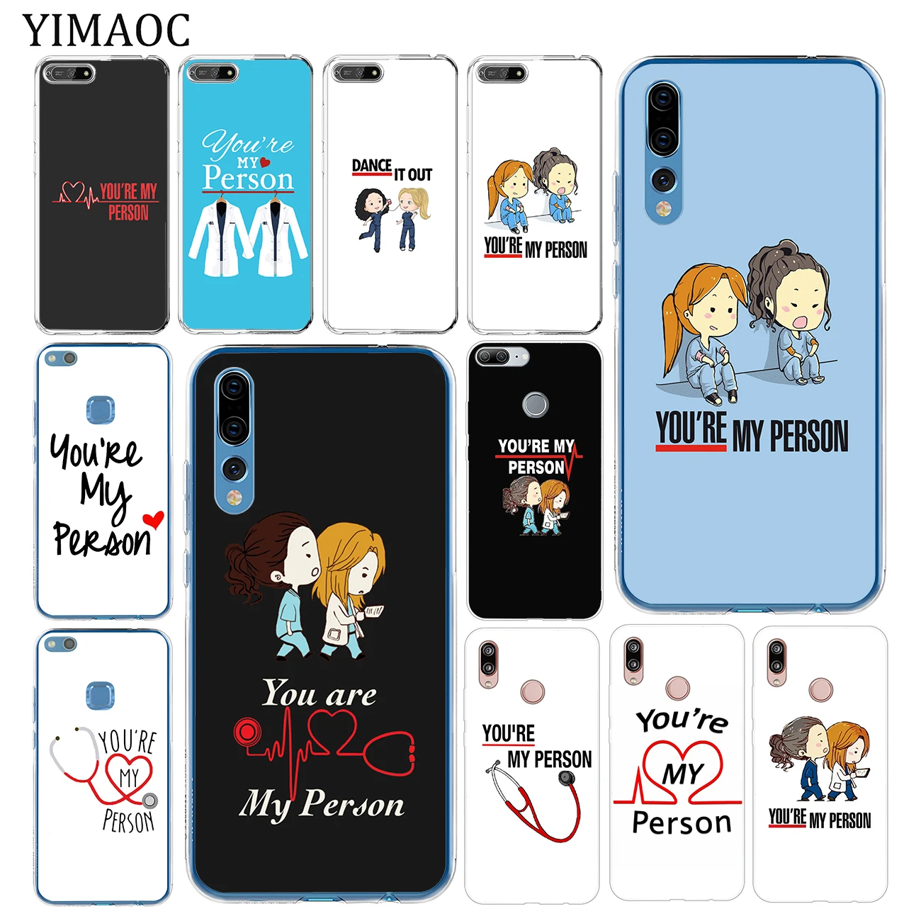 Мягкий силиконовый чехол YIMAOC You're My Person для Huawei P30 P20 Pro P10 P9 P8 Lite 2016 2017 P smart Z 2019 |
