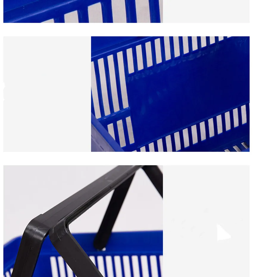 Пластиковые корзины для покупок супермаркета хорошего качества розничных