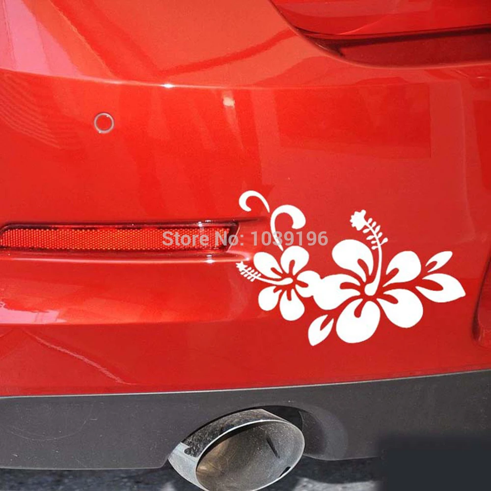 2 x Newest Design Car Styling Plant Flowers Decal Decoration Accessories for Tesla Volkswagen Renault Opel Lada | Автомобили и