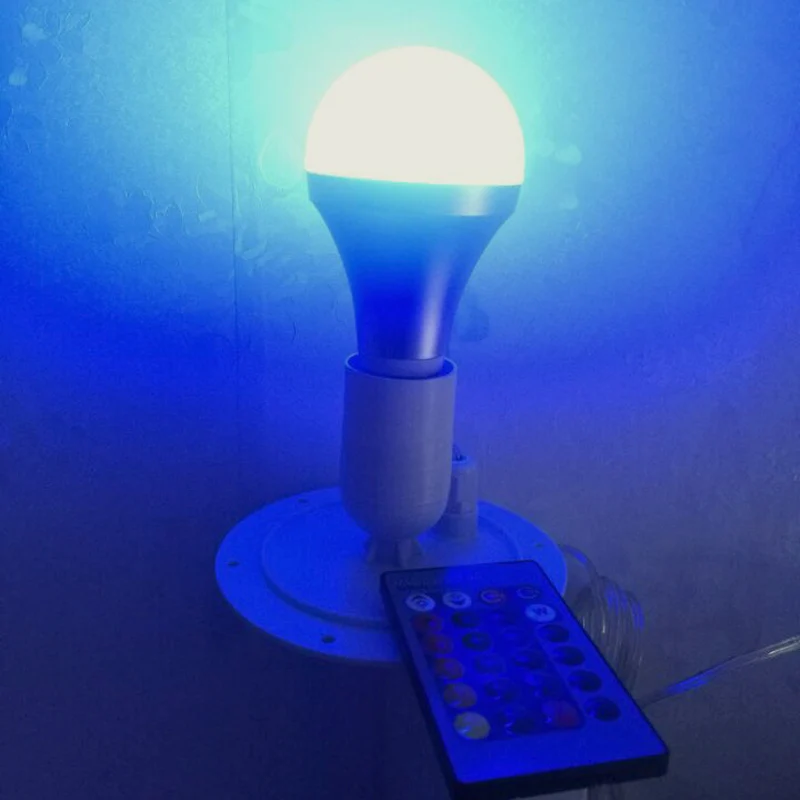 E27 5 Вт 10 Вт d120мм Прямая зарядка ИК пульт RGB светодиодный светильник источник для бара мебель светильник ing 10 шт./лот