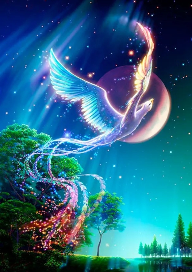 

Новая Алмазная мозаика полная Алмазная вышивка бисером птица Феникс дерево леса животные Алмазная Вышивка крестиком Картина инкрустация р...