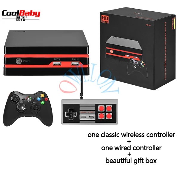 1 wireless -gift box Coolbaby HDMI/AV видео игровая консоль 64 бит Поддержка 4 к выход Ретро 600 классические Семейные видеоигры Ретро игровая консоль 023 - Цвет: 1 wireless -gift box