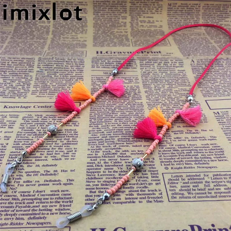 IMIXLOT высокое качество в винтажном стиле украшенные цветным бисером очки с