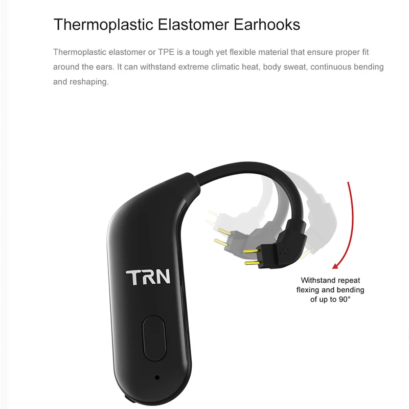 TRN BT20 Bluetooth V5.0 беспроводные bluetooth наушники с MMCX/2Pin коннектором Наушники Адаптер для SE215 SE535 UE900 ZS10/AS10