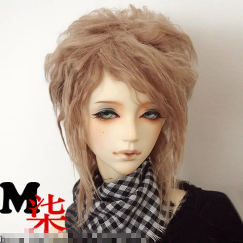 Классный парик молочного кофе для куклы BJD меховой Uncle 1/4 HH105|doll wig|1/3 doll wigwig 1/3 |
