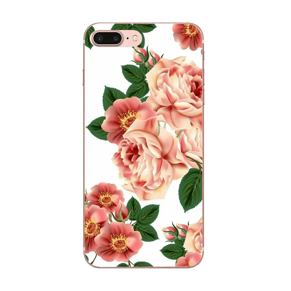 Для Huawei P8 P9 P10 P20 P30 Mate 7 8 9 10 20 Lite Plus Pro 2017 мягкий силикагель красный цветок китайская