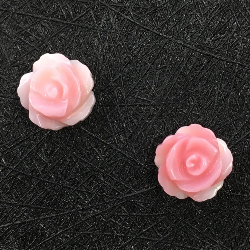 10 мм резные розовые объемные подвески в форме розы круглые бусины цветка с