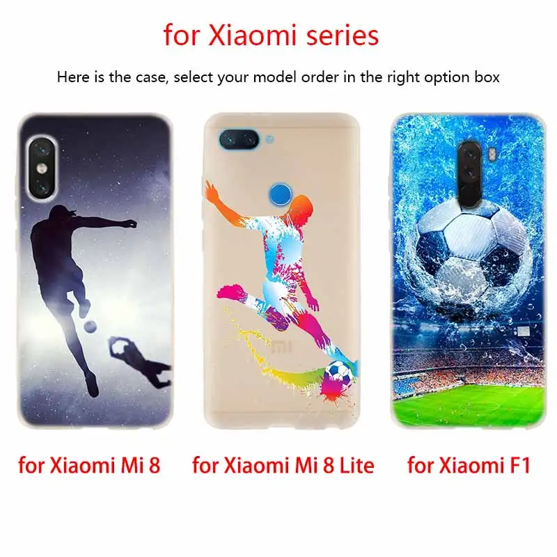 Мягкий силиконовый чехол из ТПУ для Xiaomi Mi 11 10 8 9 CC9 E Poco X3 Pro A2 A3 Lite SE 6X Ultra футбольный