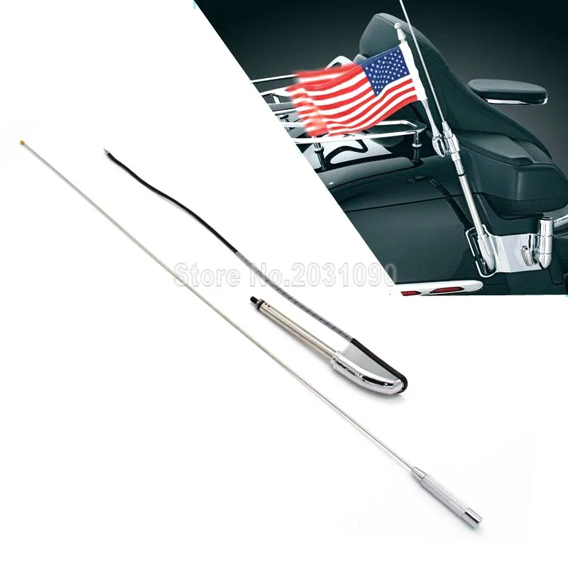 Хромированная антенна для мотоцикла Honda GL1800 2001 2014 комплект мотоциклетных антенн