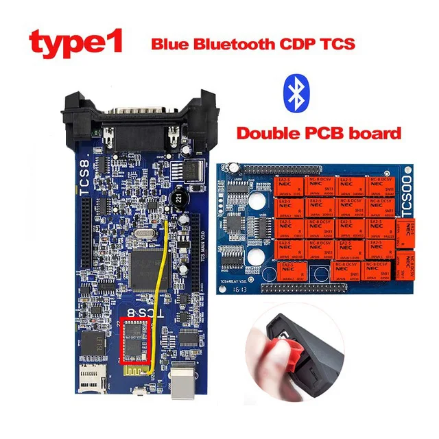 Инструмент CDP TCS Bluetooth OBD 2 R0/,03 keygen программное обеспечение OBDII код считыватель сканер автомобили Грузовики OBD2 диагностический инструмент - Цвет: old case BT