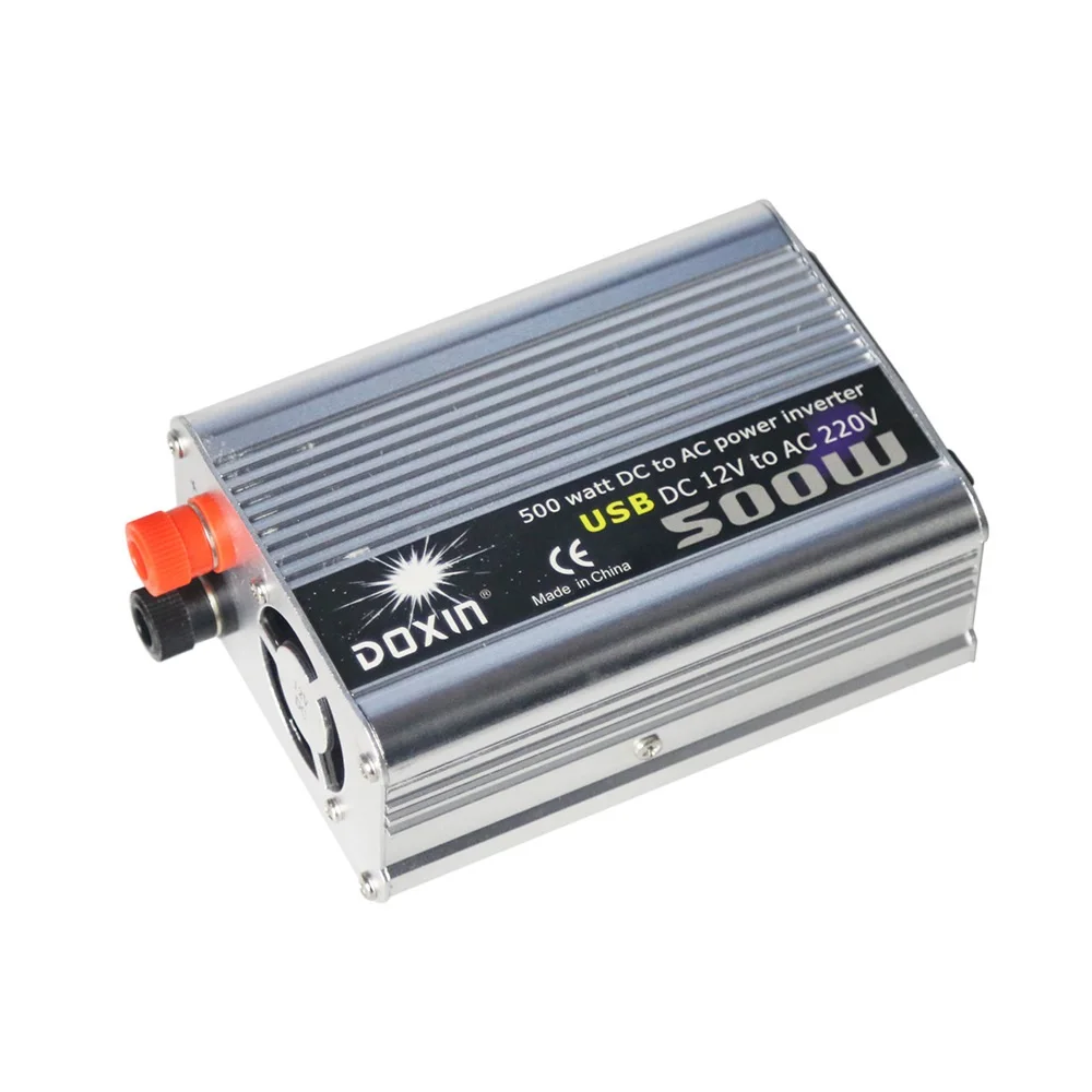 DOXIN 500 W инвертор автомобиля 12 V до 220 V серебро исправлены волны высокой частоты Мощность конвертер с USB