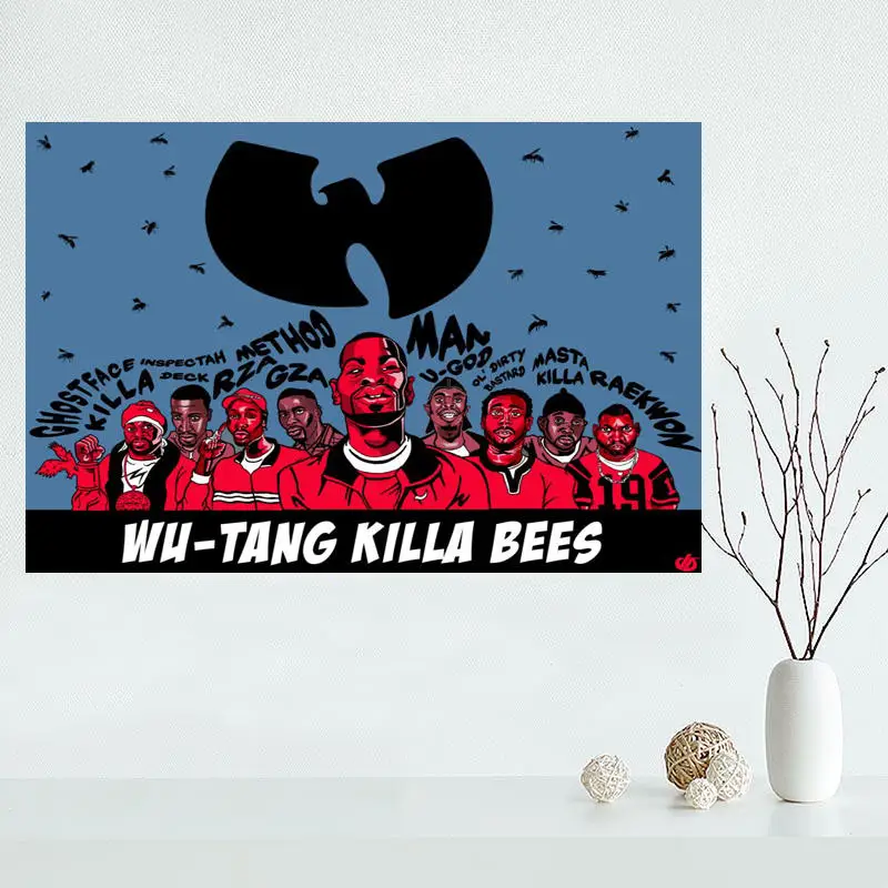 Новое поступление Wu Tang Clan плакат холст ткань тканевый 27x40cm Главная Docor