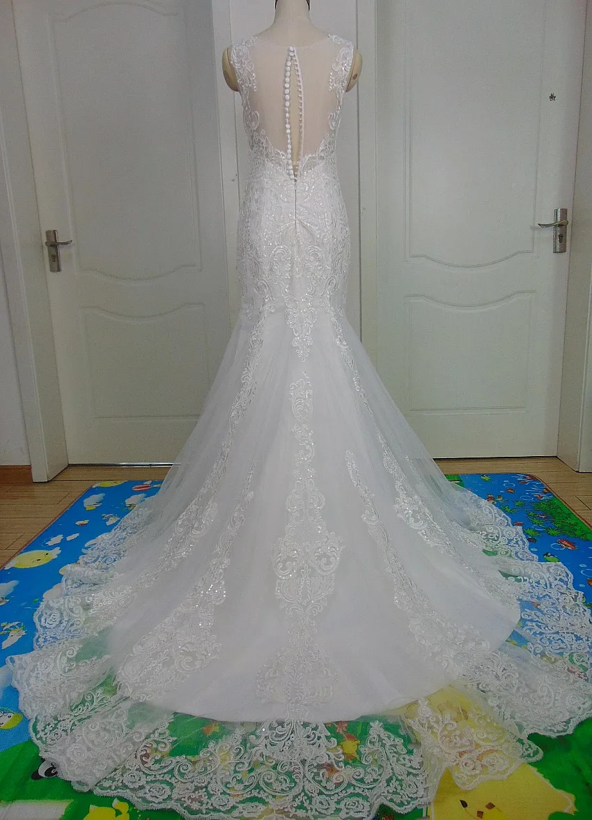 Robe de mariee Милое Свадебное Платье Русалочки сексуальное кружевное подвенечное
