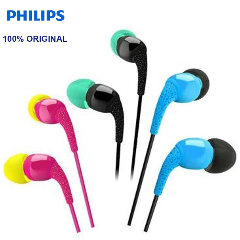 Philips SHO1100 MP3 наушники вкладыши Бег спортивные bass для мальчиков и девочек