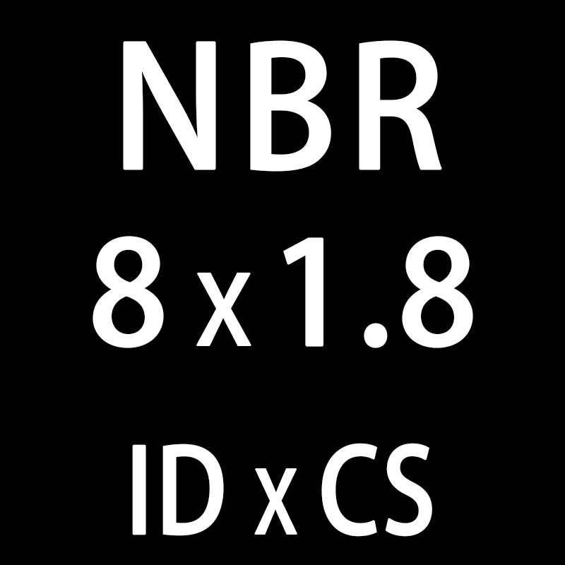 50 шт./лот резиновым кольцом NBR пломбирование уплотнительное кольцо 1,8 мм Толщина ID7.1/7,6/8/8,5/9/9,5/10/10,6/11,2 мм нитрил-хомут с круглым воротником для мальчиков и девочек уплотнение шайба - Цвет: ID8mm