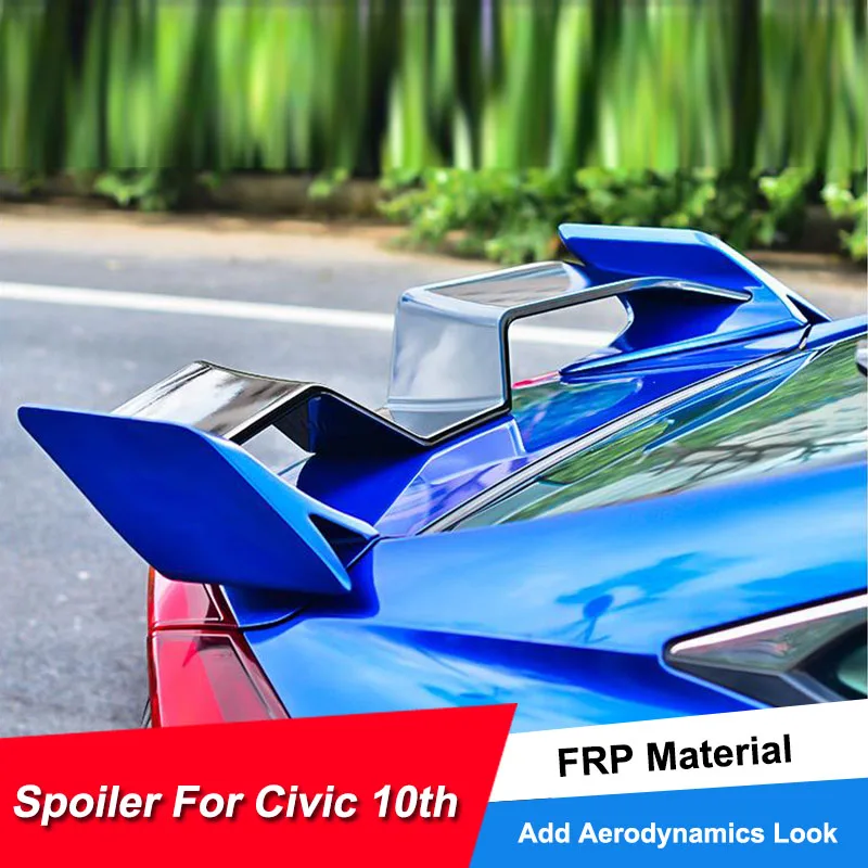 Спойлер Yofer для Honda Civic неокрашенный спойлер на заднее крыло автомобиля модель 2016