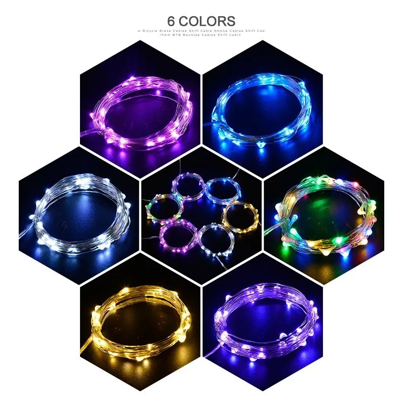5 светодио дный м USB LED гирлянды 50 светодиодные огни фестоон сказочные