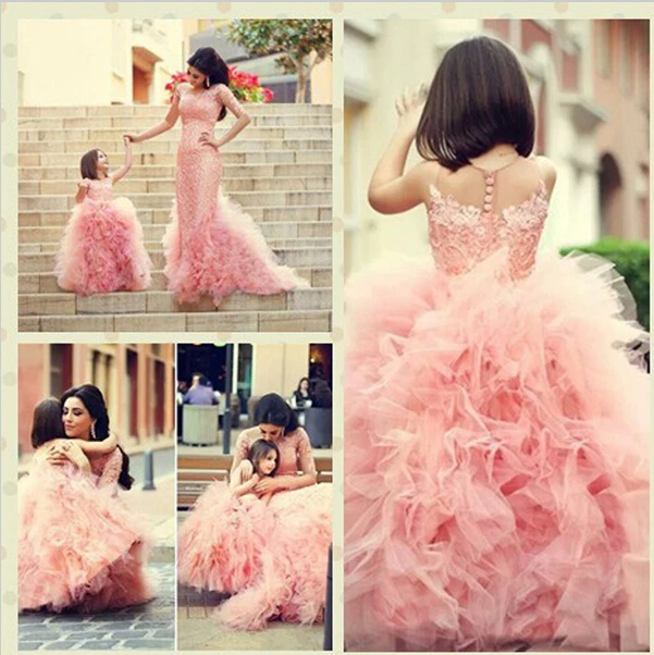 

Новые платья принцессы с цветочным узором для девочек бальное платье на свадьбу для маленьких девочек, детское бальное платье для причасти...