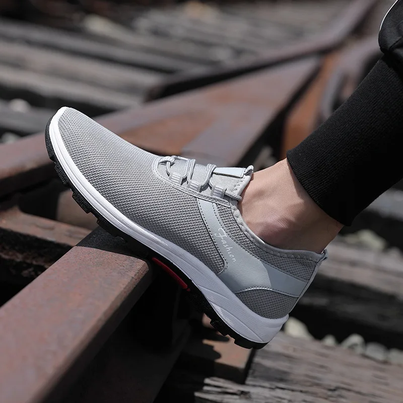 Мужские кроссовки на шнуровке дышащие сетчатые для тренировок Повседневная