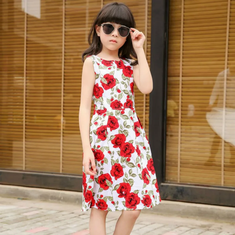 Платья принцессы для девочек на свадьбу с цветочным принтом выпускного вечера