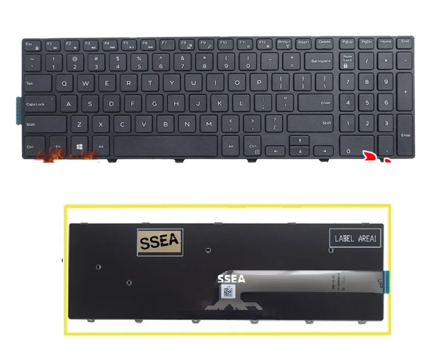 Клавиатура SSEA для ноутбука Dell Inspiron 17 5000 5748 5749 5759 5759|keyboard for dell|keyboard laptoplaptop keyboard |