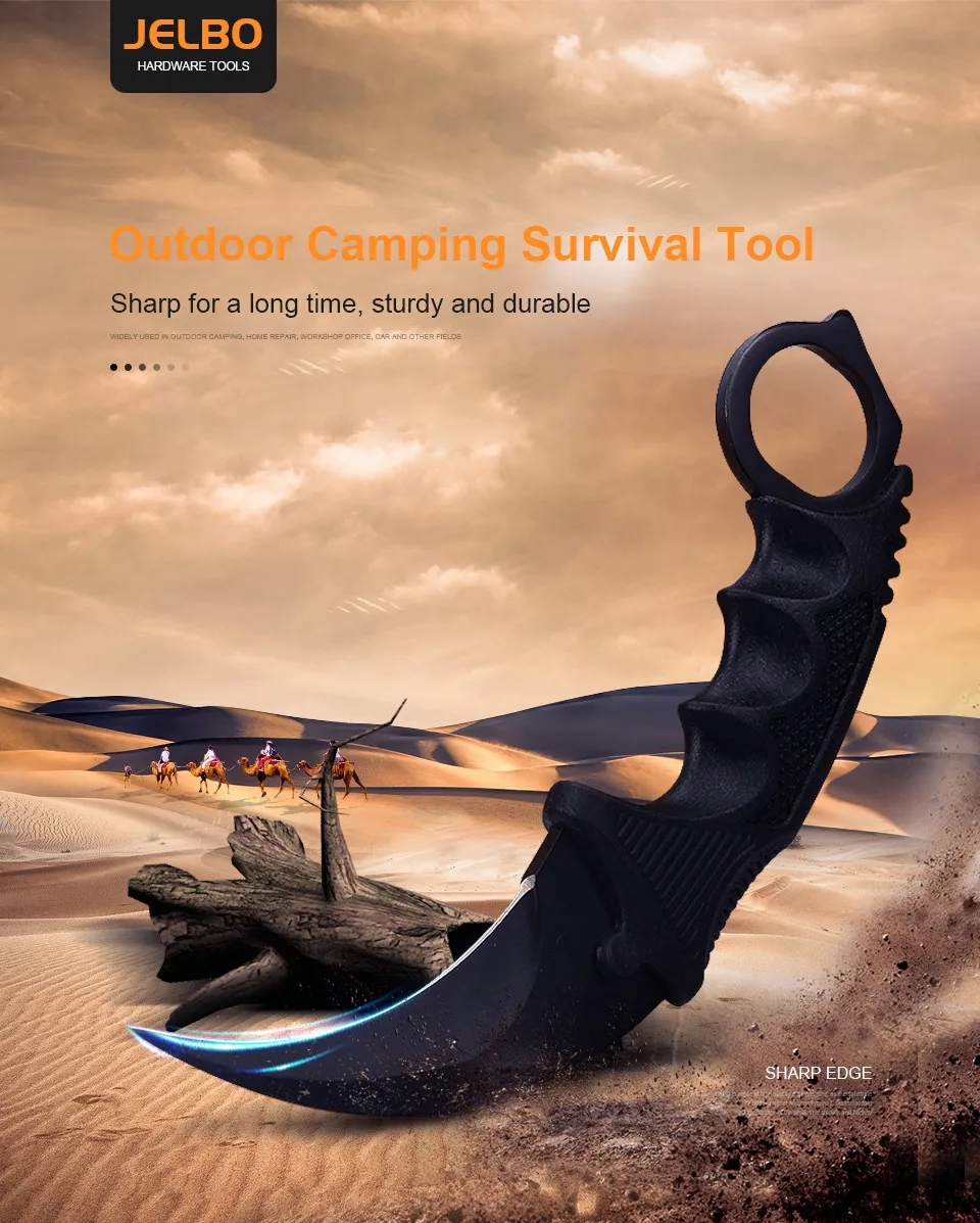 JelBo ручные инструменты 1 шт. Karambit нож в стиле игры "Counter-Strike" нож с оболочкой для выживания на открытом воздухе охотничьи Тактические Ножи коготь кемпинг