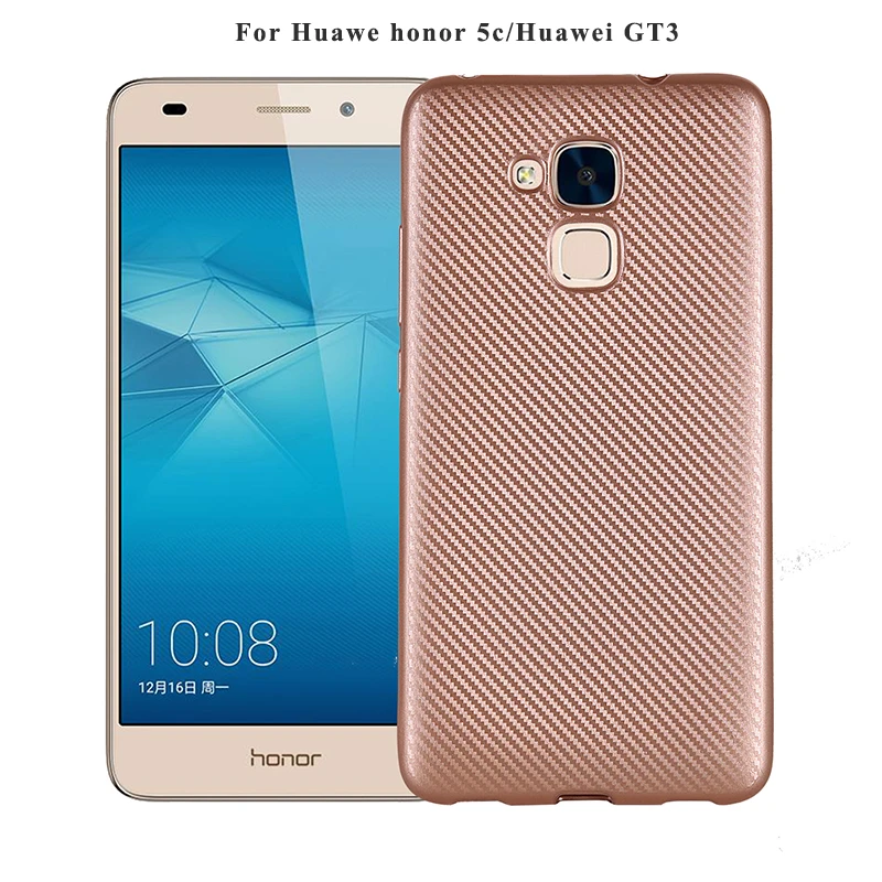 Carbon fiber silicone case Honor 5c funda coque hoesje puzdra soft tpu cover for huawei GT3 kryt tok etui carcasa kilifi |