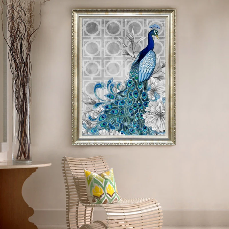Cross their new rubik's cube diamond brick paste embroidery bedroom European oil painting of butterfly | Дом и сад