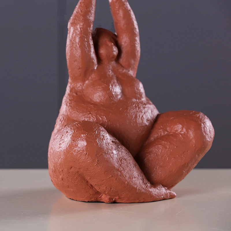 

Abstract Obese Woman Resin Statue Creativity Modern Style Sculpture Desktop Crafts Home Decoration Figurine 118
