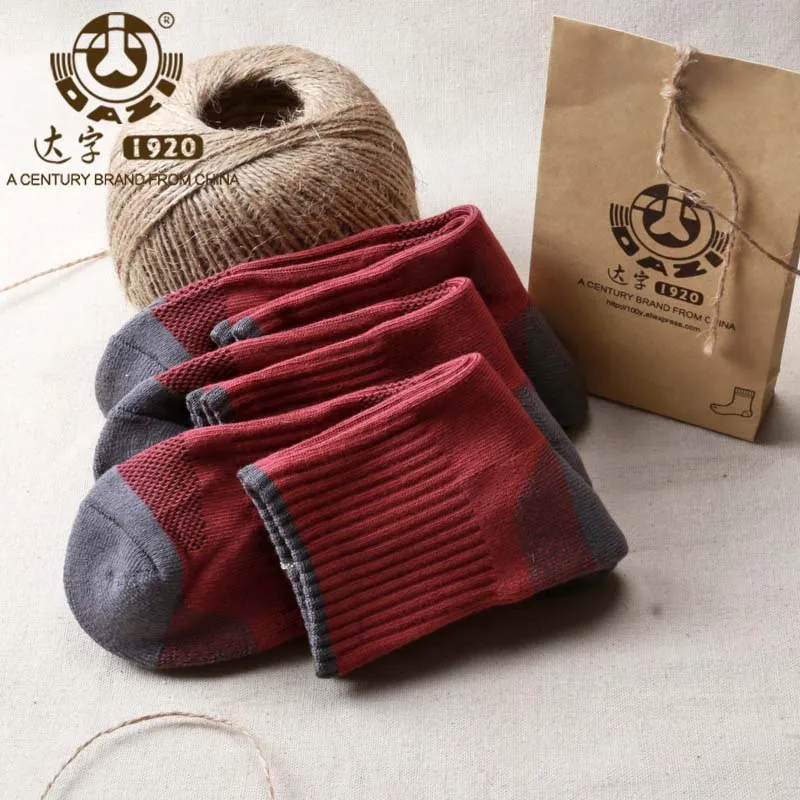 Purplish red zh Dazi распродажа, настоящие женские носки Calcetines Mujer, женские носки из бамбукового волокна, подходят для движения, 1 партия = 3 пары без подарочной коробки - Цвет: Purplish red zh