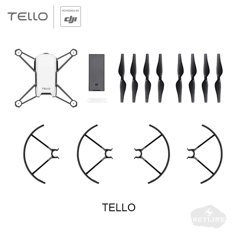 Tello DJI Ryze Tello мини-игрушечный Дрон с питанием от DJI, с 720P HD камерой передачи приложение дистанционное управление FPV RC Квадрокоптер дроны - Цвет: Tello