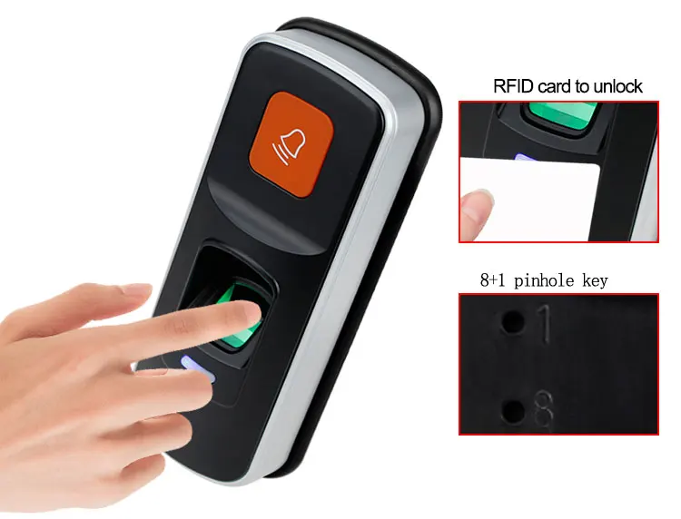 OBO RFID система контроля допуска к двери комплект 125 кГц отпечатков пальцев Биометрические+ электрические магнитные электронные замки+ DC12V источник питания