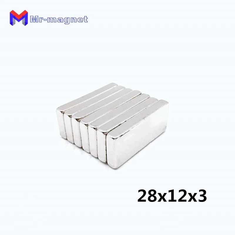 

50 шт., магниты высокого качества, 28x12x3 мм