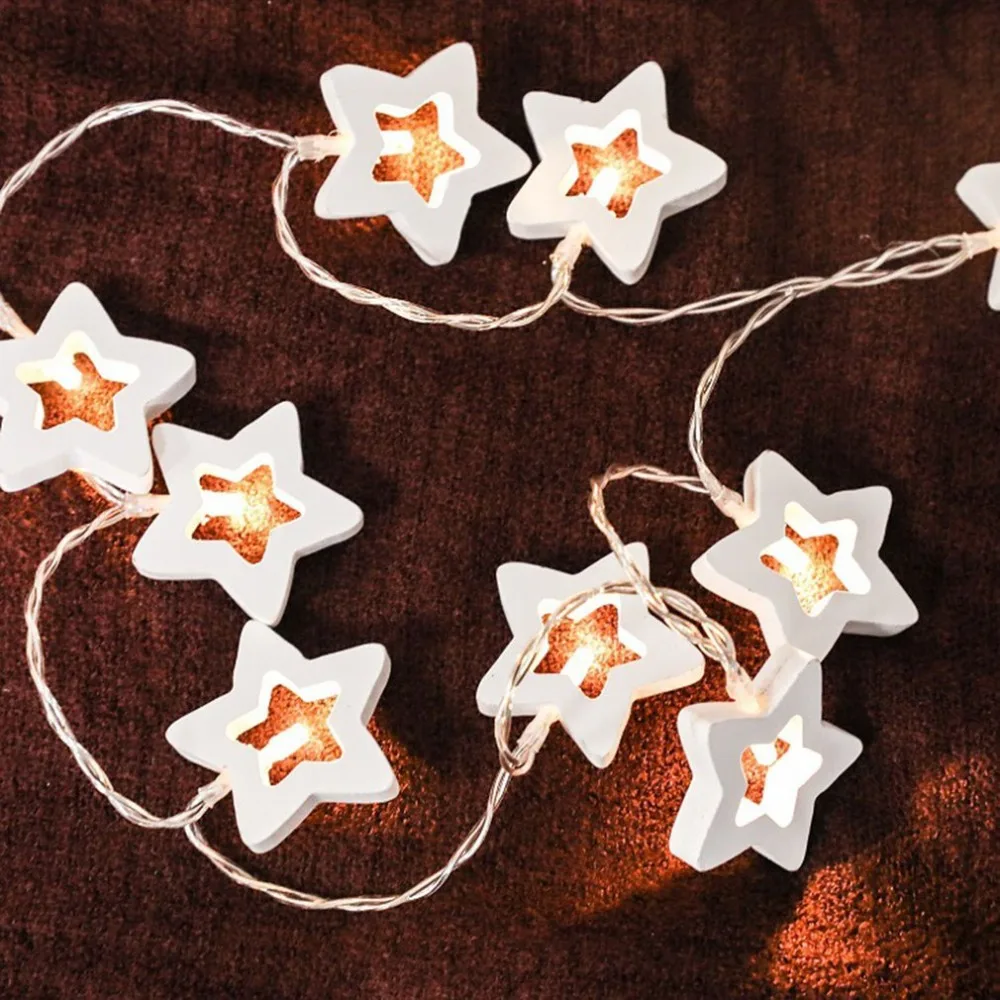 Сердце/светодио дный звезды светодиодные Струны Свет батарея работает Рождество