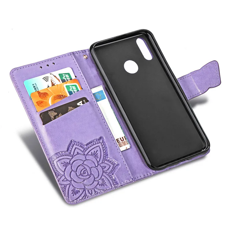 Чехол книжка с 3d бабочкой для Huawei P30 Lite мягкий силиконовый кожаный чехол P 30 Pro