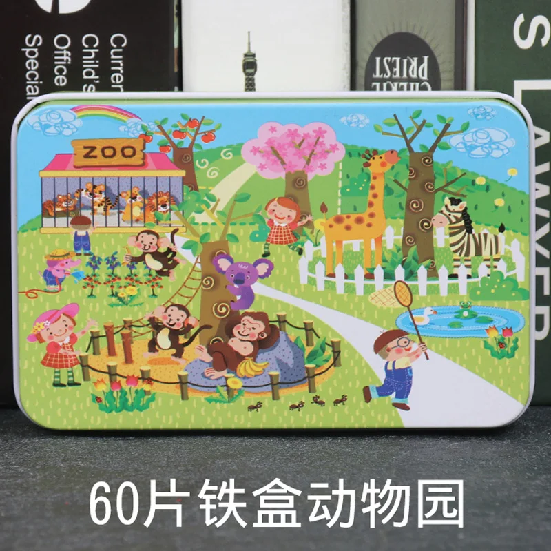 16 60 шт., деревянные головоломки, детские игрушки, Мультяшные животные, деревянные пазлы, Детские Обучающие Игрушки для раннего развития, рождественский подарок, 38-type - Цвет: 16