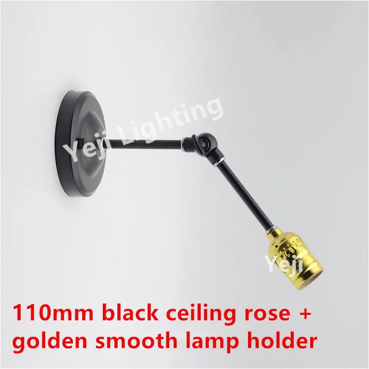 Золотистый Гладкий ретро светильник Эдисона E27 для настенной лампы освещение