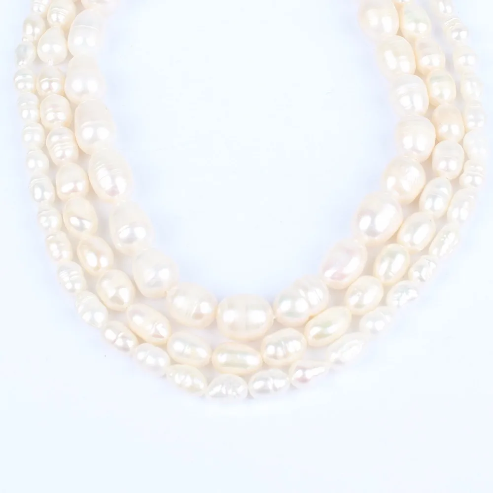 

Fashion natural 4.5-5mm/5.5-6mm/7-8mm oval Shape pearl necklace For Women Girl freshwater pearl necklace jewelry making diy