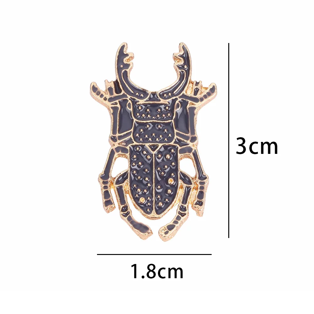 Жук Насекомое Металл эмалированная брошь на булавке черный булавка рюкзак