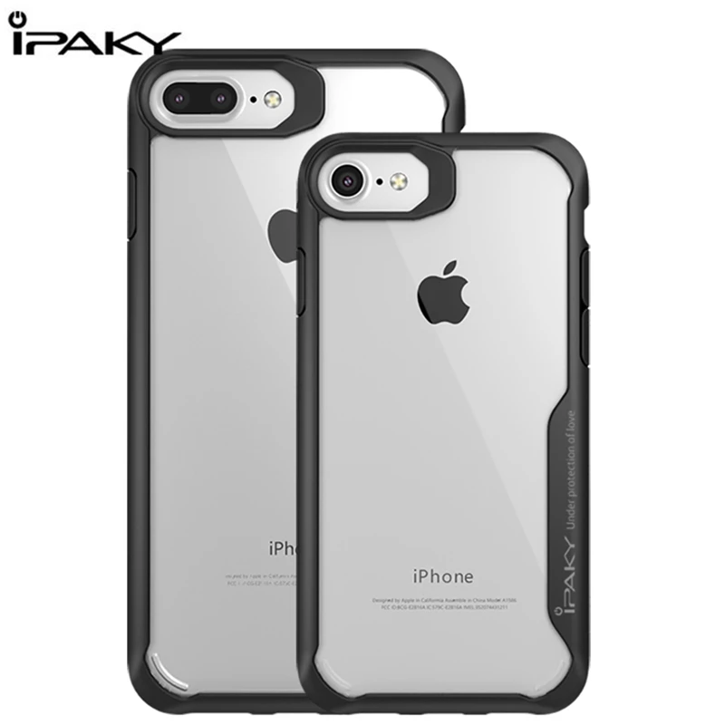 Противоударные Чехлы IPAKY для Iphone 7 Plus прозрачный чехол накладка силиконовый