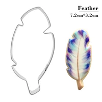 angrly feather cookie cutter stainless steel cut biscuit mold cooking tools cake fondant decorating