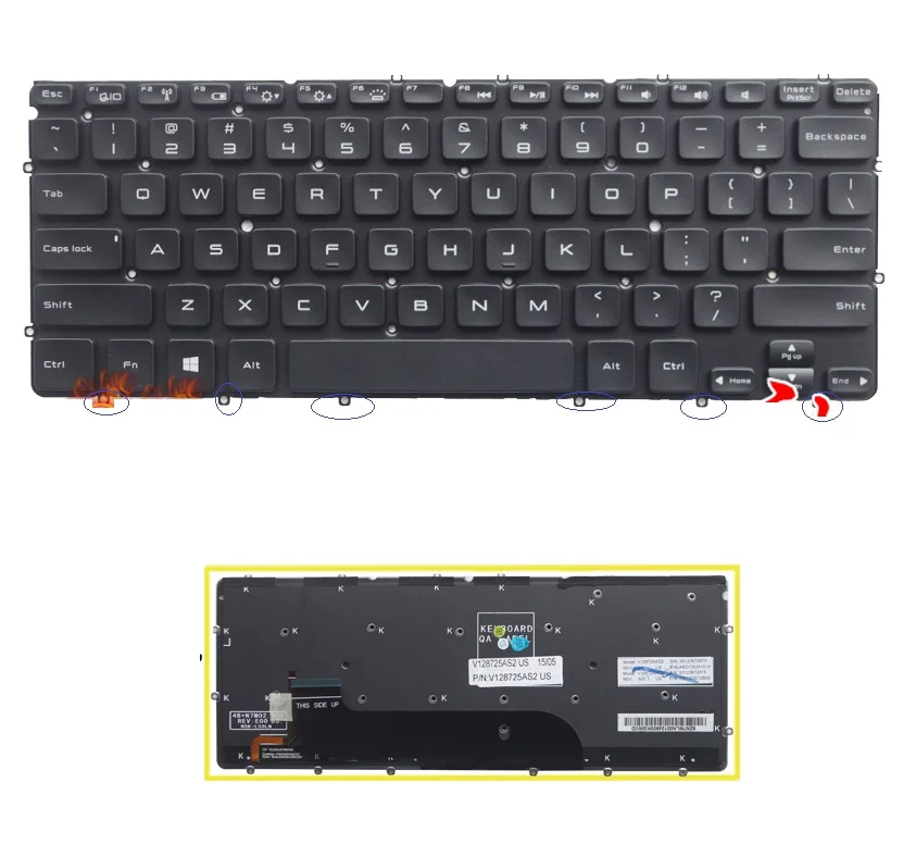 

Клавиатура для ноутбука DELL XPS 12 13 XPS 13D 13R L321X L322X 0MH2X1