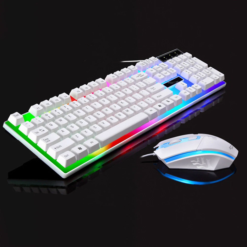 USB Powered Главная Led клавиатура и мышь Комплект ABS офисные стильные