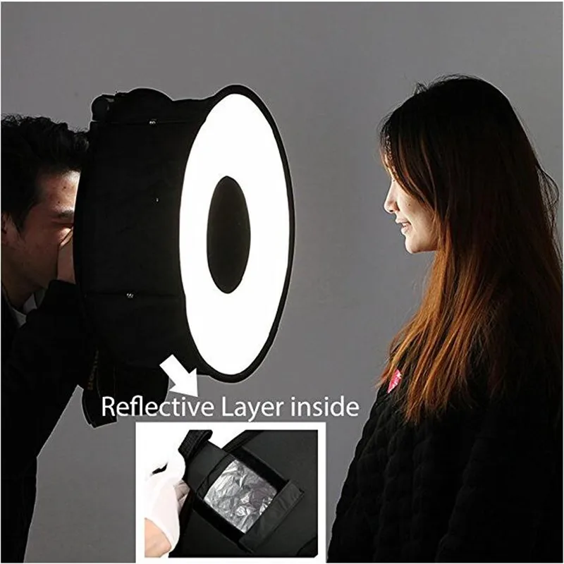 Световой диффузор Lightdow 18 ''/ 45 см складной круглый софтбокс для макросъемки